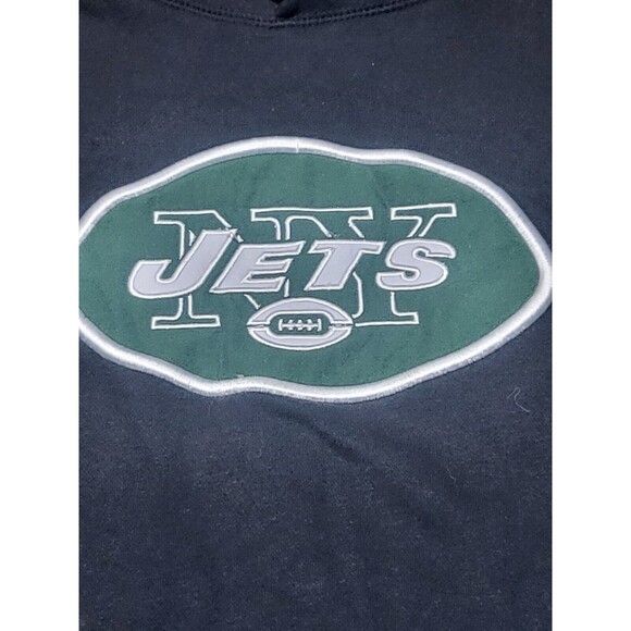 NFL Football Team Apparel Green New York Jets Logo Hoodie  L Cotton Pullover @i2 - Picture 7 of 9